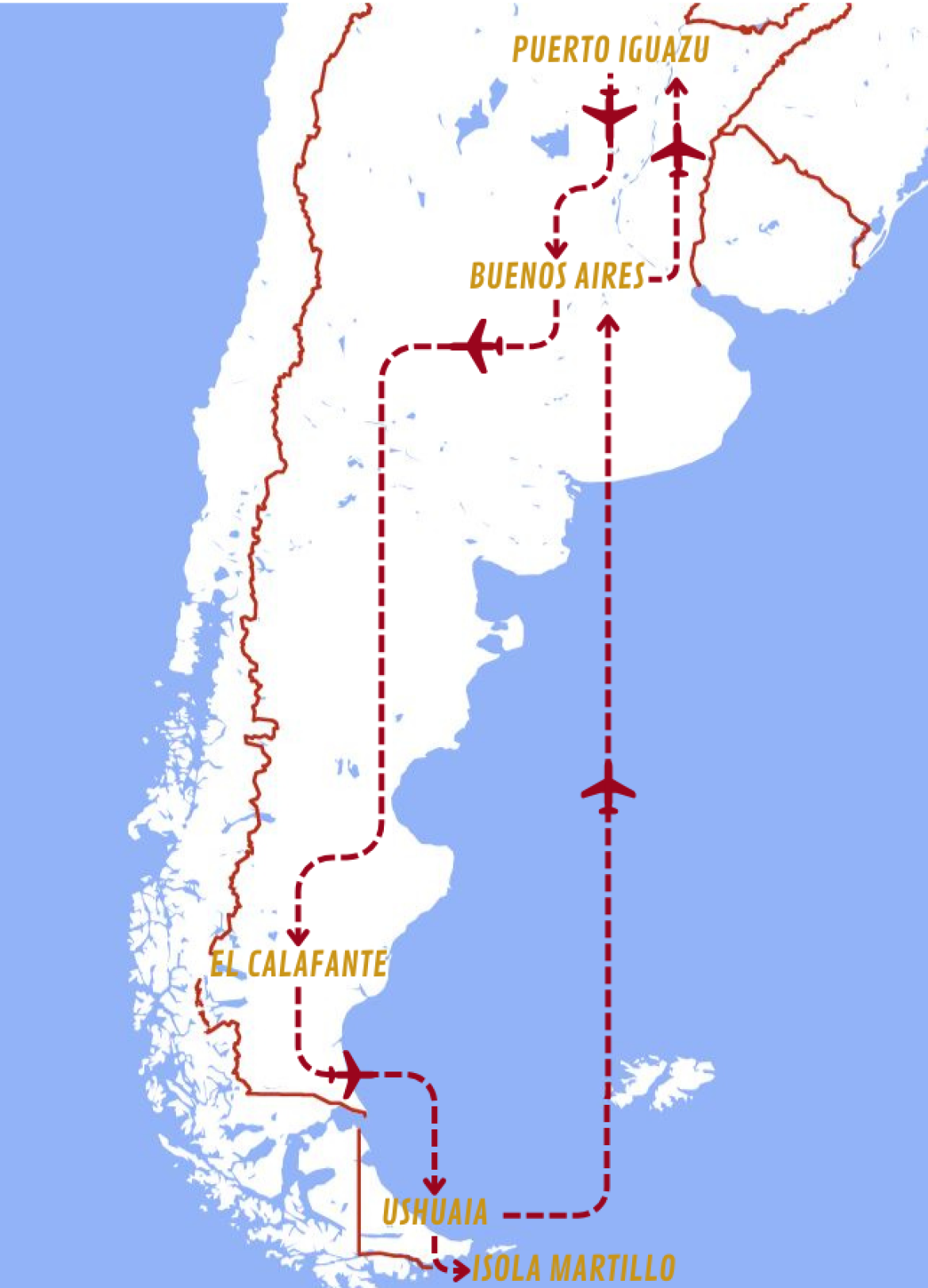 Mappa viaggi-argentina-patagonia