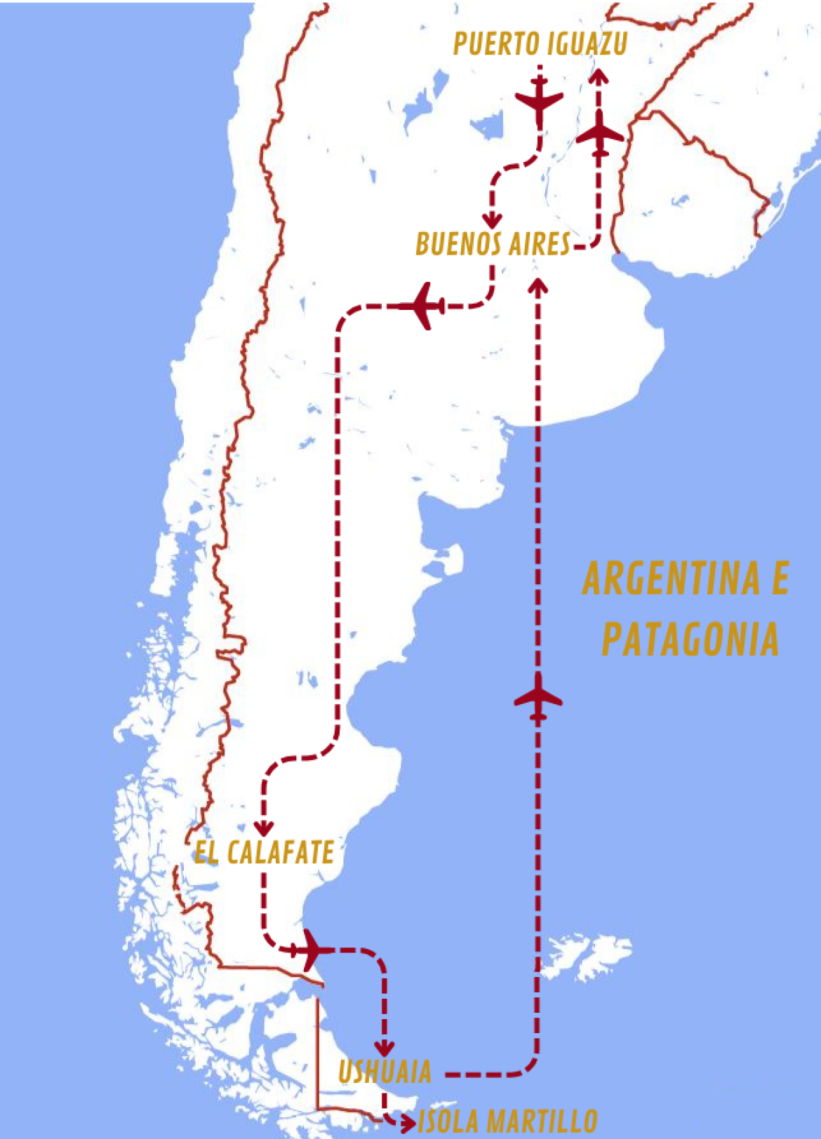 Mappa viaggi-argentina-patagonia